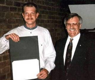 Apprentice of the Year with Training Director, Ron Scott